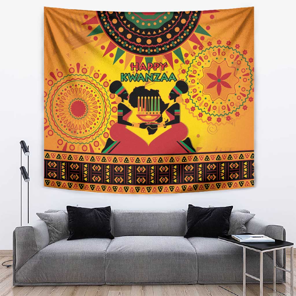 Afro-Americans Kwanzaa Tapestry African Pattern