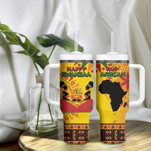 Afro-Americans Kwanzaa Tumbler With Handle African Pattern