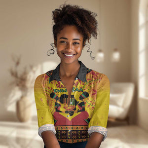 Afro-Americans Kwanzaa Women Casual Shirt African Pattern