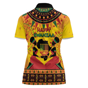 Afro-Americans Kwanzaa Women Polo Shirt African Pattern