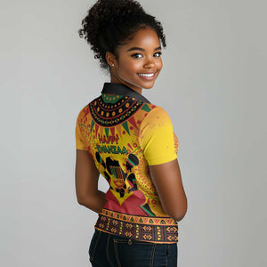 Afro-Americans Kwanzaa Women Polo Shirt African Pattern