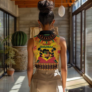 Afro-Americans Kwanzaa Women Sleeveless Polo Shirt African Pattern