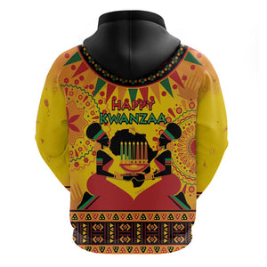 Afro-Americans Kwanzaa Zip Hoodie African Pattern