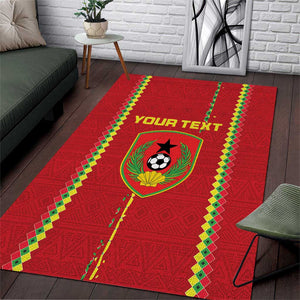 Custom Guinea Bissau Football Area Rug Go Djurtus - African Pattern