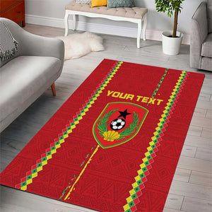 Custom Guinea Bissau Football Area Rug Go Djurtus - African Pattern