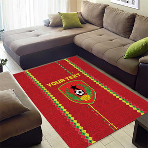 Custom Guinea Bissau Football Area Rug Go Djurtus - African Pattern