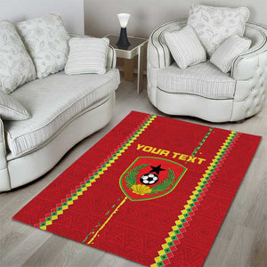 Custom Guinea Bissau Football Area Rug Go Djurtus - African Pattern