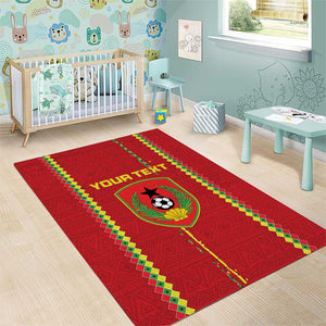 Custom Guinea Bissau Football Area Rug Go Djurtus - African Pattern