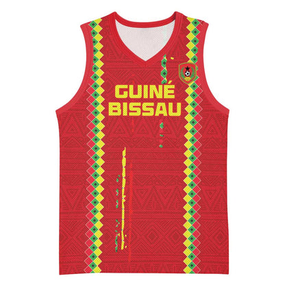 Custom Guinea Bissau Football Basketball Jersey Go Djurtus - African Pattern LT15