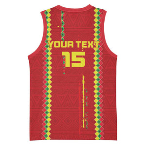 Custom Guinea Bissau Football Basketball Jersey Go Djurtus - African Pattern LT15