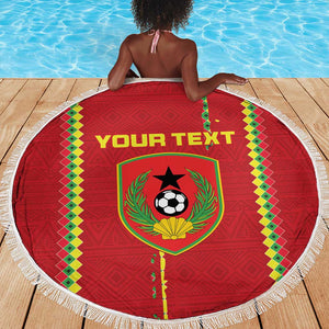 Custom Guinea Bissau Football Beach Blanket Go Djurtus - African Pattern