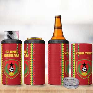 Custom Guinea Bissau Football 4 in 1 Can Cooler Tumbler Go Djurtus - African Pattern