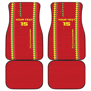 Custom Guinea Bissau Football Car Mats Go Djurtus - African Pattern