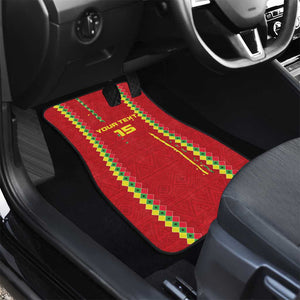 Custom Guinea Bissau Football Car Mats Go Djurtus - African Pattern