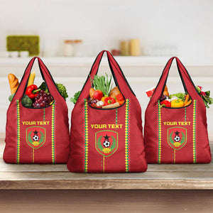 Custom Guinea Bissau Football Grocery Bag Go Djurtus - African Pattern