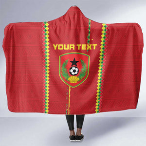 Custom Guinea Bissau Football Hooded Blanket Go Djurtus - African Pattern