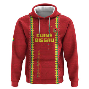 Custom Guinea Bissau Football Hoodie Go Djurtus - African Pattern