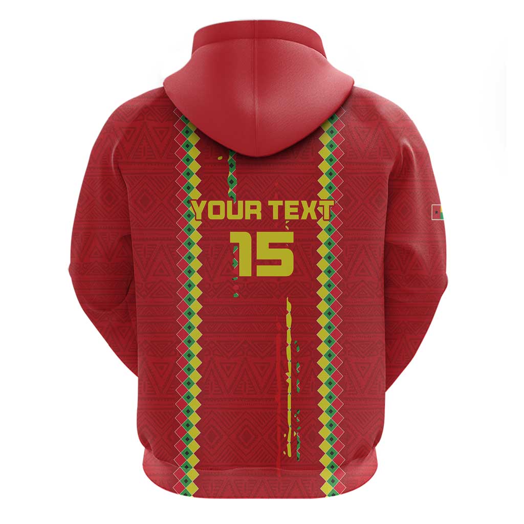 Custom Guinea Bissau Football Hoodie Go Djurtus - African Pattern