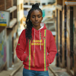 Custom Guinea Bissau Football Hoodie Go Djurtus - African Pattern