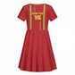 Custom Guinea Bissau Football Kid Short Sleeve Dress Go Djurtus - African Pattern