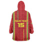 Custom Guinea Bissau Football Kid Wearable Blanket Hoodie Go Djurtus - African Pattern