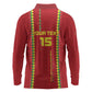 Custom Guinea Bissau Football Long Sleeve Polo Shirt Go Djurtus - African Pattern