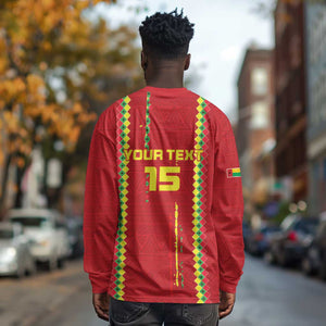 Custom Guinea Bissau Football Long Sleeve Shirt Go Djurtus - African Pattern