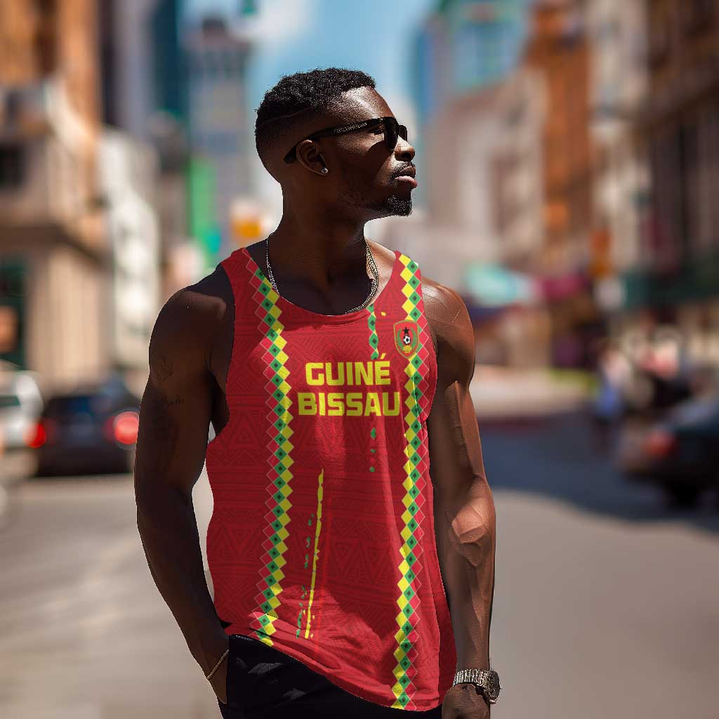 Custom Guinea Bissau Football Men Tank Top Go Djurtus - African Pattern