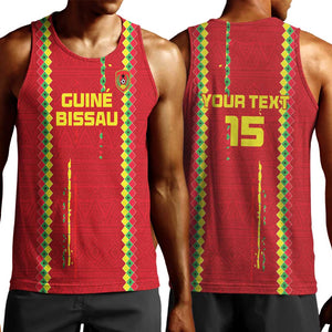 Custom Guinea Bissau Football Men Tank Top Go Djurtus - African Pattern