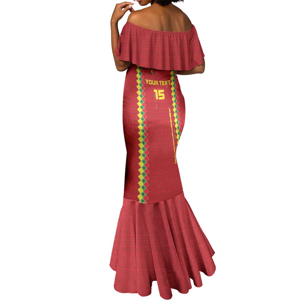 Custom Guinea Bissau Football Mermaid Dress Go Djurtus - African Pattern