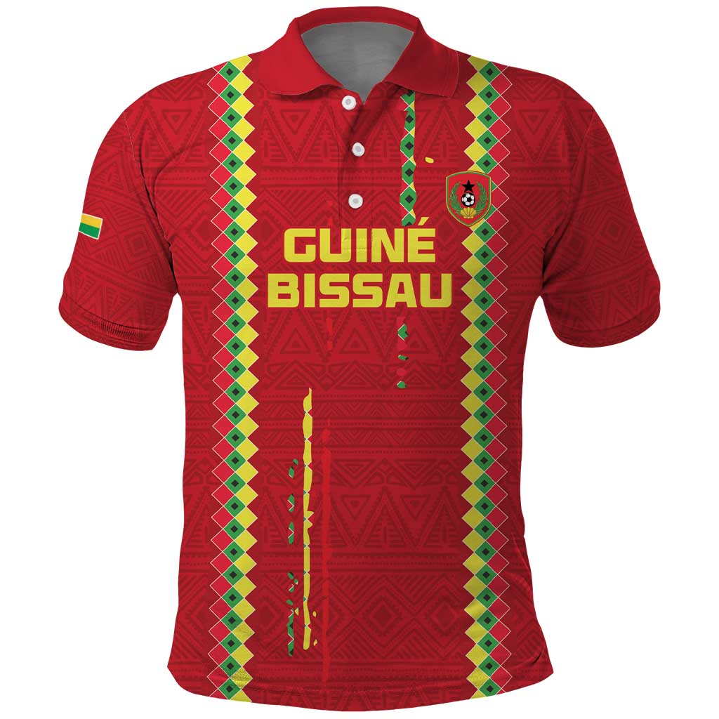 Custom Guinea Bissau Football Polo Shirt Go Djurtus - African Pattern