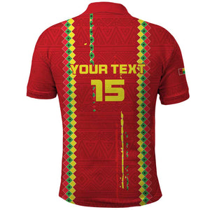 Custom Guinea Bissau Football Polo Shirt Go Djurtus - African Pattern