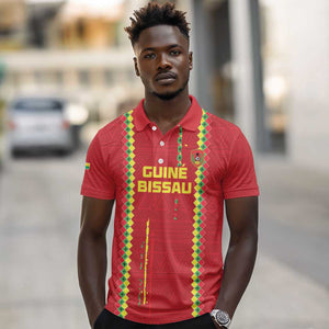 Custom Guinea Bissau Football Polo Shirt Go Djurtus - African Pattern