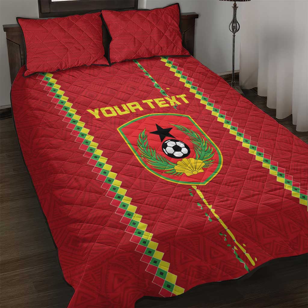 Custom Guinea Bissau Football Quilt Bed Set Go Djurtus - African Pattern