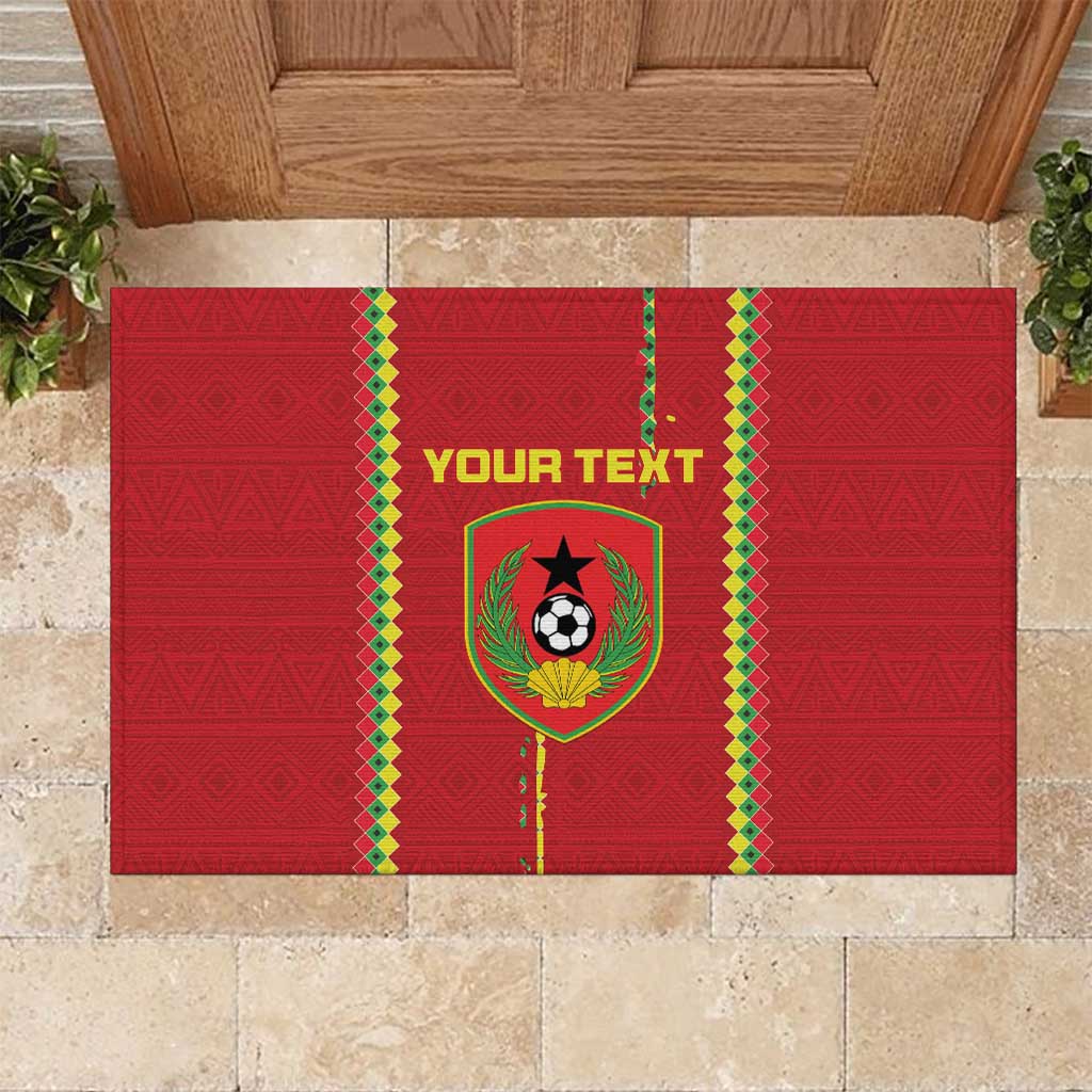 Custom Guinea Bissau Football Rubber Doormat Go Djurtus - African Pattern