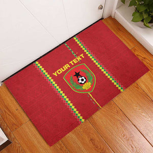 Custom Guinea Bissau Football Rubber Doormat Go Djurtus - African Pattern