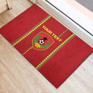 Custom Guinea Bissau Football Rubber Doormat Go Djurtus - African Pattern