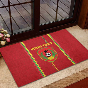 Custom Guinea Bissau Football Rubber Doormat Go Djurtus - African Pattern