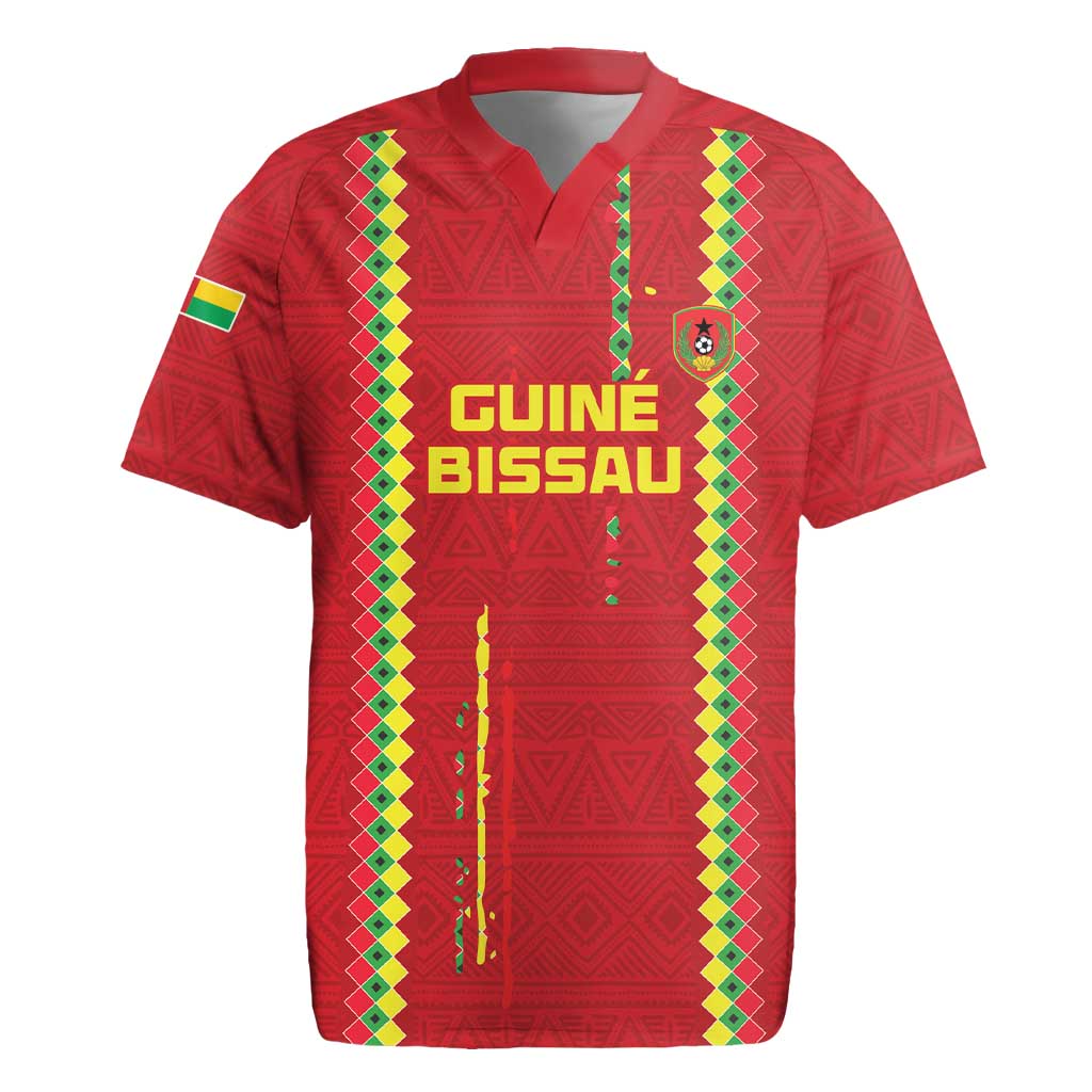 Custom Guinea Bissau Football Rugby Jersey Go Djurtus - African Pattern