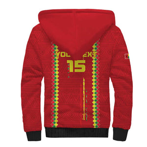 Custom Guinea Bissau Football Sherpa Hoodie Go Djurtus - African Pattern