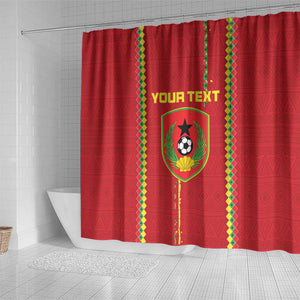 Custom Guinea Bissau Football Shower Curtain Go Djurtus - African Pattern