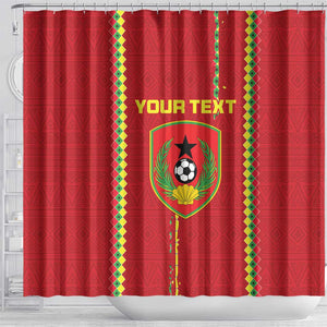 Custom Guinea Bissau Football Shower Curtain Go Djurtus - African Pattern