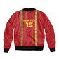 Custom Guinea Bissau Football Sleeve Zip Bomber Jacket Go Djurtus - African Pattern