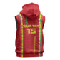 Custom Guinea Bissau Football Sleeveless Zip Hoodie Go Djurtus - African Pattern - African Pride