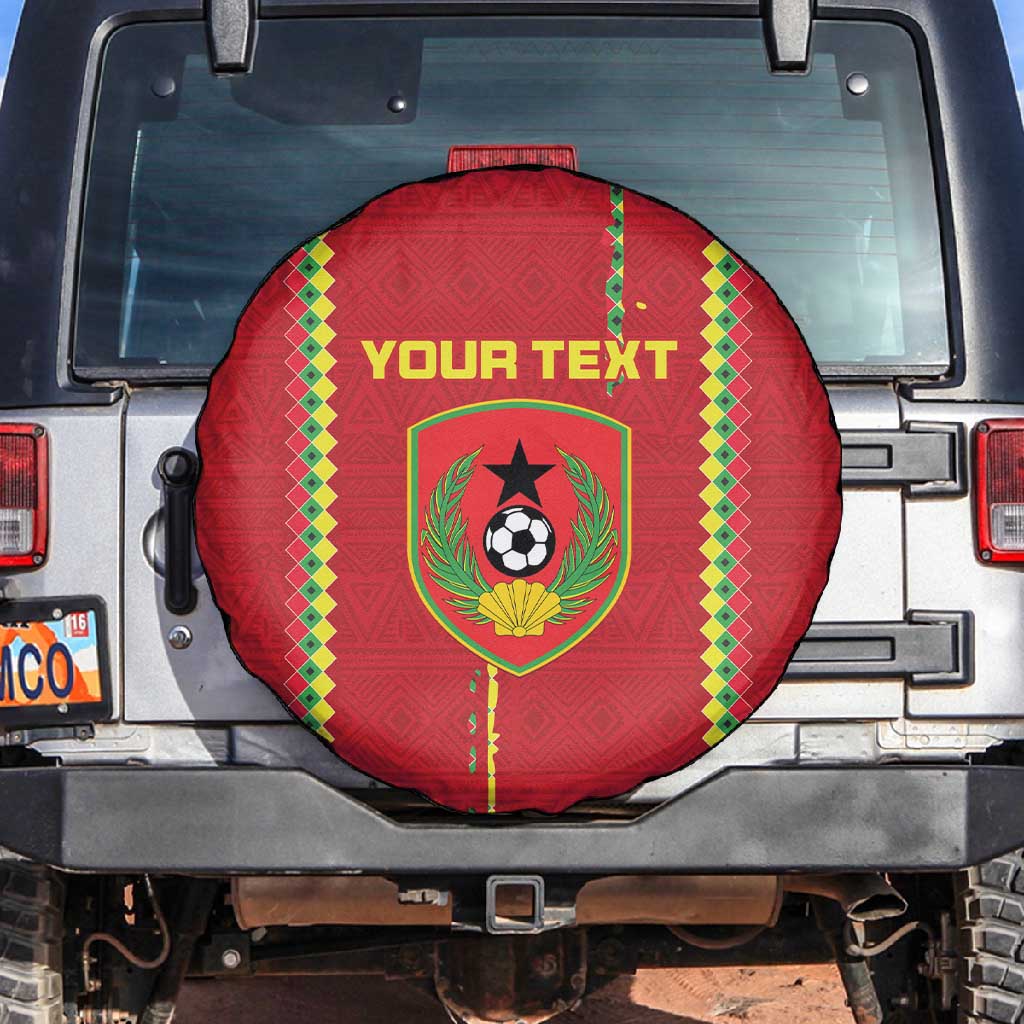 Custom Guinea Bissau Football Spare Tire Cover Go Djurtus - African Pattern