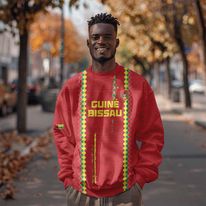 Custom Guinea Bissau Football Sweatshirt Go Djurtus - African Pattern