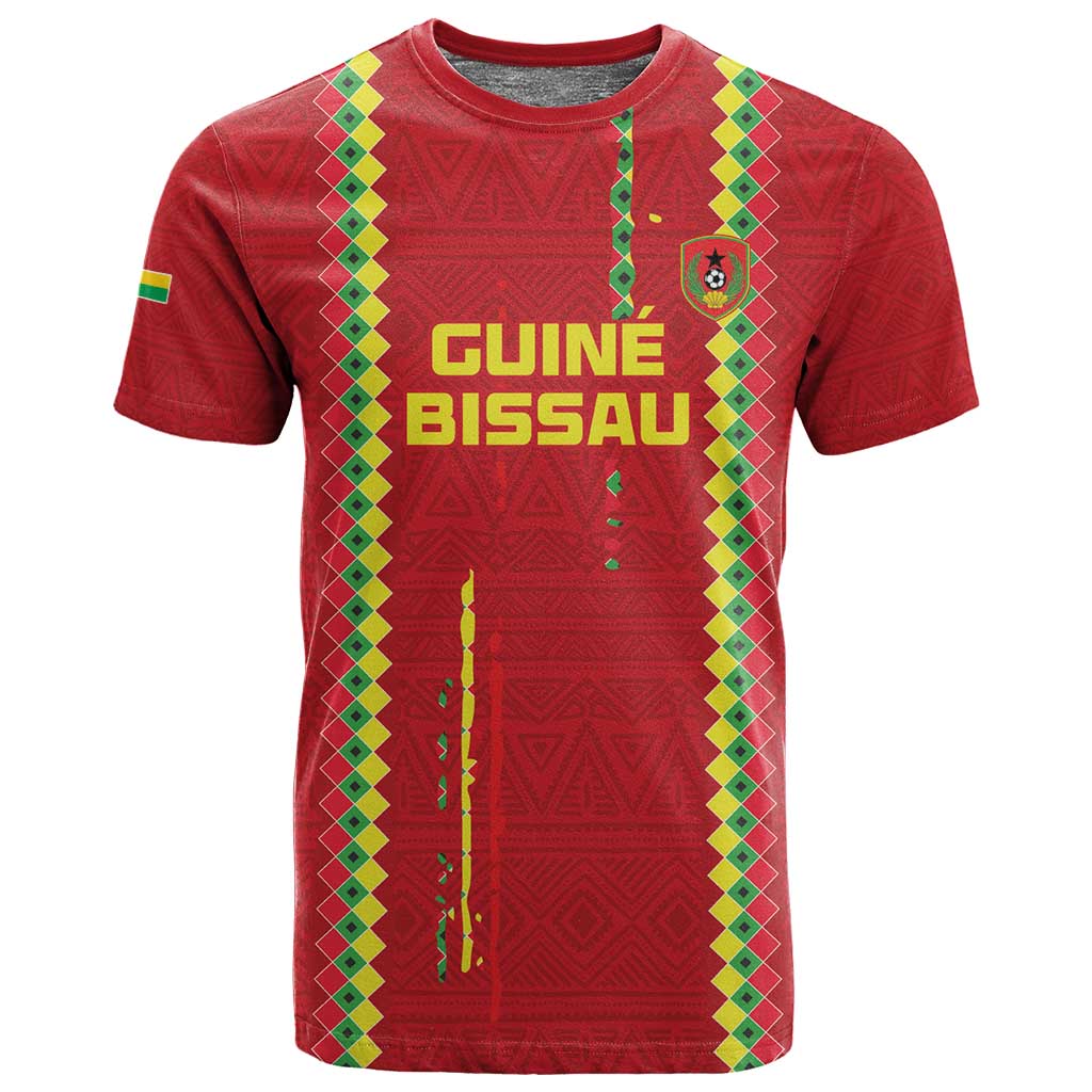 Custom Guinea Bissau Football T shirt Go Djurtus - African Pattern