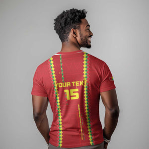 Custom Guinea Bissau Football T shirt Go Djurtus - African Pattern