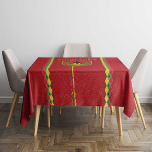 Custom Guinea Bissau Football Tablecloth Go Djurtus - African Pattern