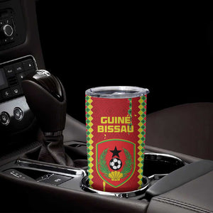 Custom Guinea Bissau Football Tumbler Cup Go Djurtus - African Pattern